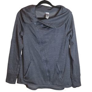 Champion Women's Duo Dry Zippered Jacket Button Up Cowl Neck Size Medium